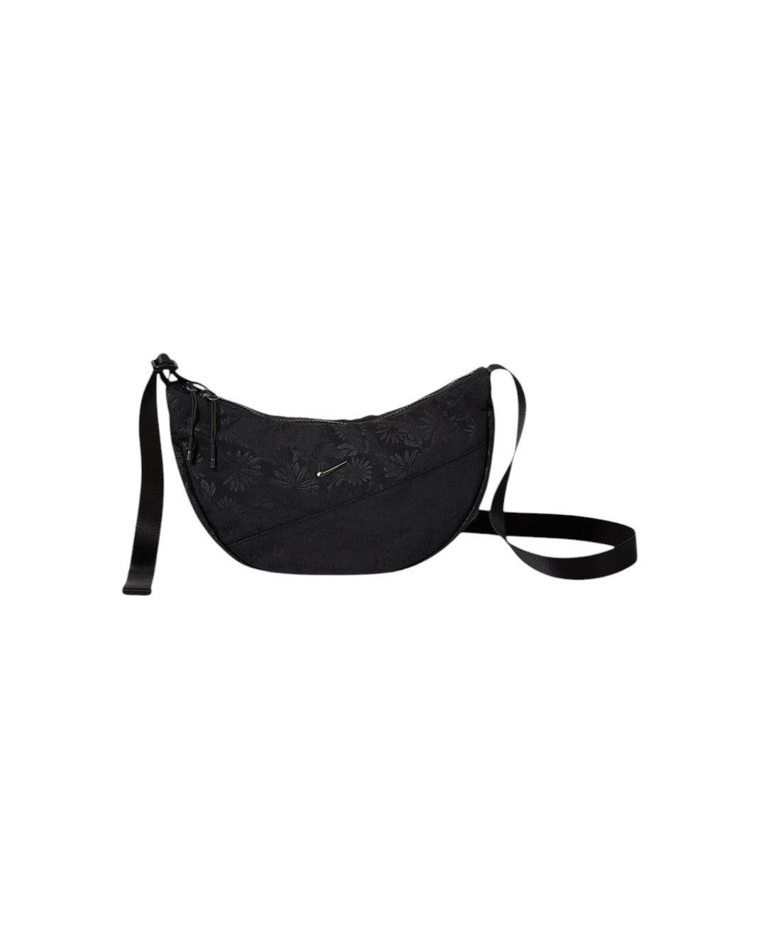 Nike Aura Floral Crescent Crossbody Bag - Black - BLACK